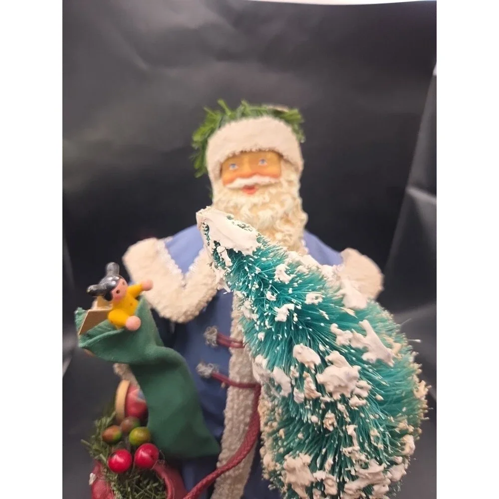 VTG Clothtique by Possible Dreams 1989 Santa in Blue Robe Figurine #713048
